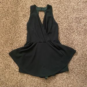 Green Mini Dress Romper mini dress